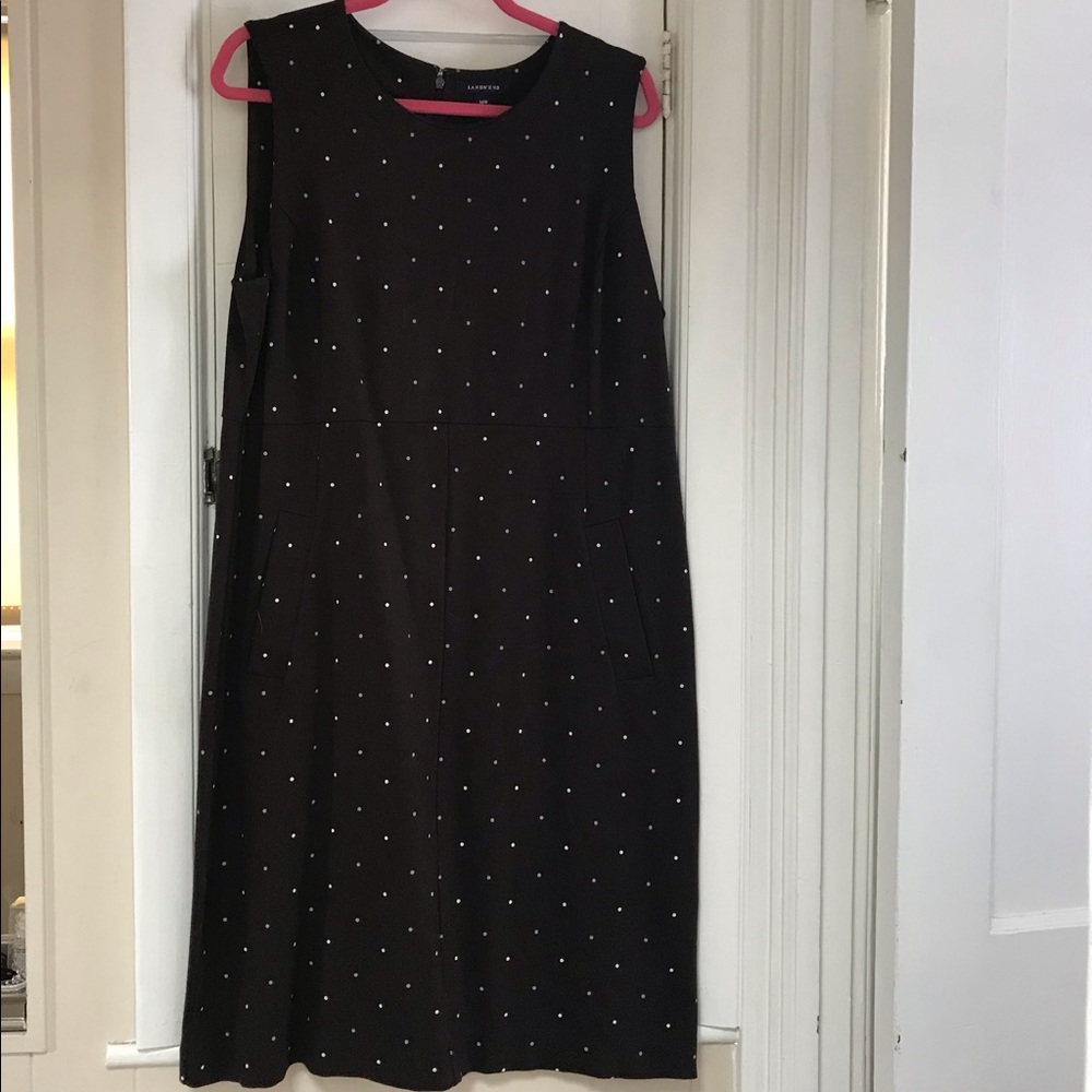 Brown Polka Dot Sheath Dress